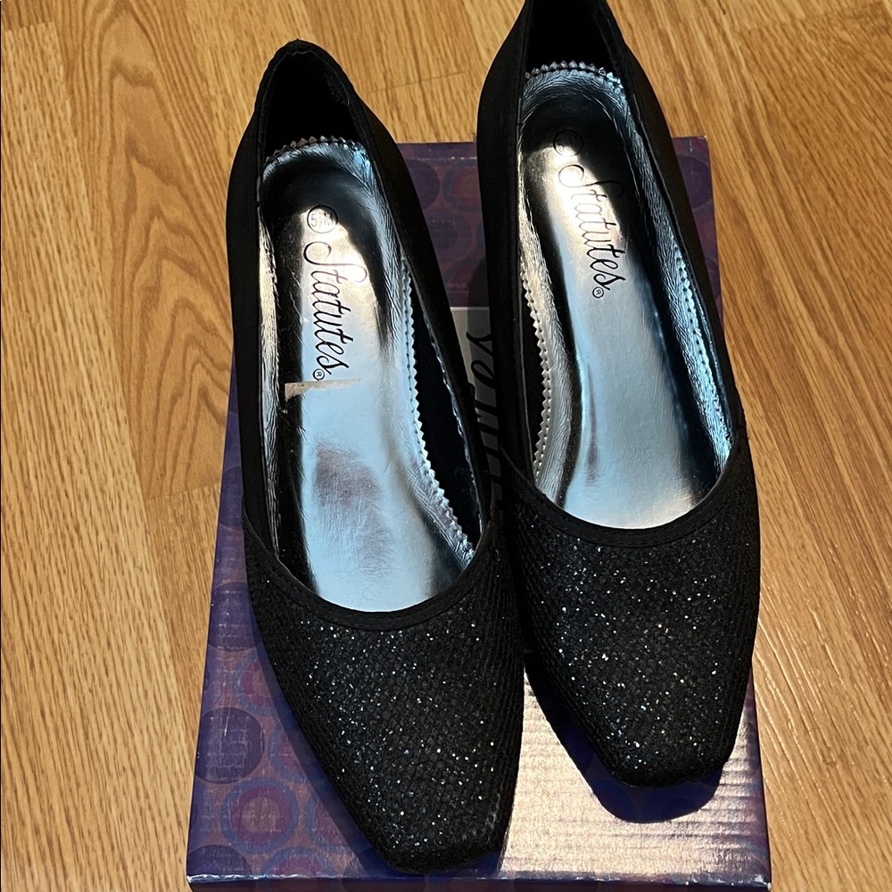 Glittering Black Heels by